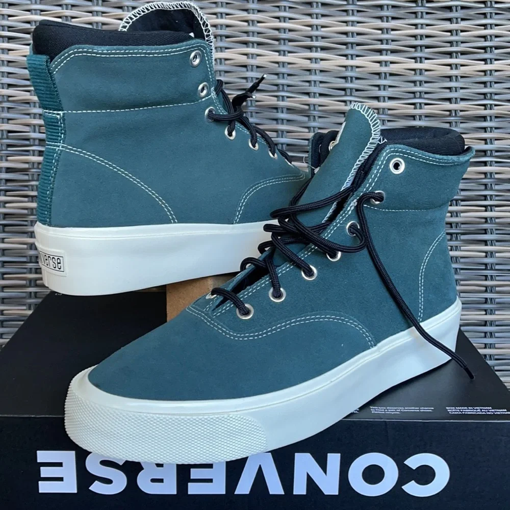 Converse Skid Grip Hi Succulent Green/Black/Egret MEN`S - Picture 9 of 16